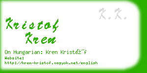 kristof kren business card